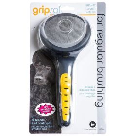 JW Gripsoft Soft Pin Slicker Brush  Soft Pin Slicker Brush