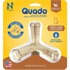 N Bone Quado Interactive Dog Treat  Peanut Flavor  Average Joe  1 Pack