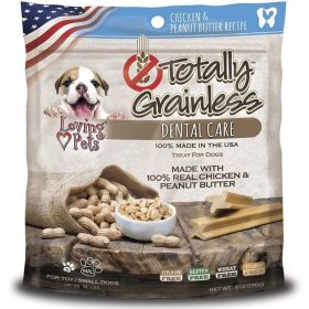 Loving Pets Totally Grainless Dental Care Chews  Chicken & Peanut Butter