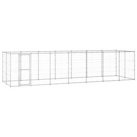 Outdoor Dog Kennel Galvanized Steel 182.3 ft²