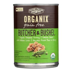 Castor And Pollux Organic Adult Dog Food - Chopped Turkey And Chicken - Case Of 12 - 12.7 Oz.