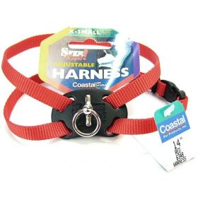 Coastal Pet Size Right Nylon Adjustable Harness (Option: Red  X Small  (Girth Size 10"18"))