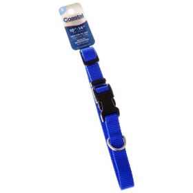 Tuff Collar Nylon Adjustable Collar (Option: Blue  10" to 14" Long x 5/8" Wide)