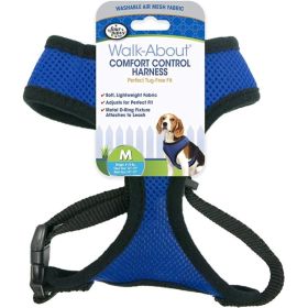 Four Paws Comfort Control Harness (Option: Blue  Medium  For Dogs 7 to 10 lbs (16" to 19" Chest & 10" to 13" Neck))