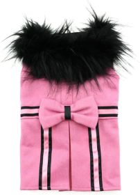 Wool Fur-Trimmed Dog Harness Coat - Pink (Option: X-Small)