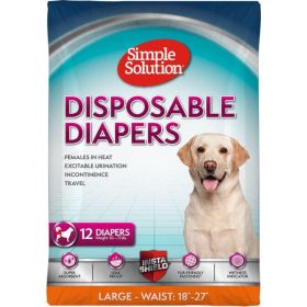 Simple Solution Disposable Diapers (Option: Large  12 Count  (Waist 18" to 22.5"))