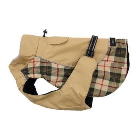 Alpine All-Weather Dog Coat - Beige Plaid (Option: X-Small)