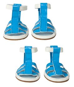 Buckle-Supportive Pvc Waterproof Pet Sandals Shoes - Set Of 4 (size: large)