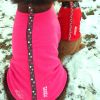 Highline Fleece Coat-Pink and Brown With Polka Dots