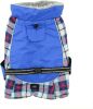 Alpine All-Weather Dog Coat - Royal Blue Plaid