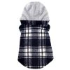 Weekender Dog Sweatshirt Hoodie - Black & White Plaid Flannel